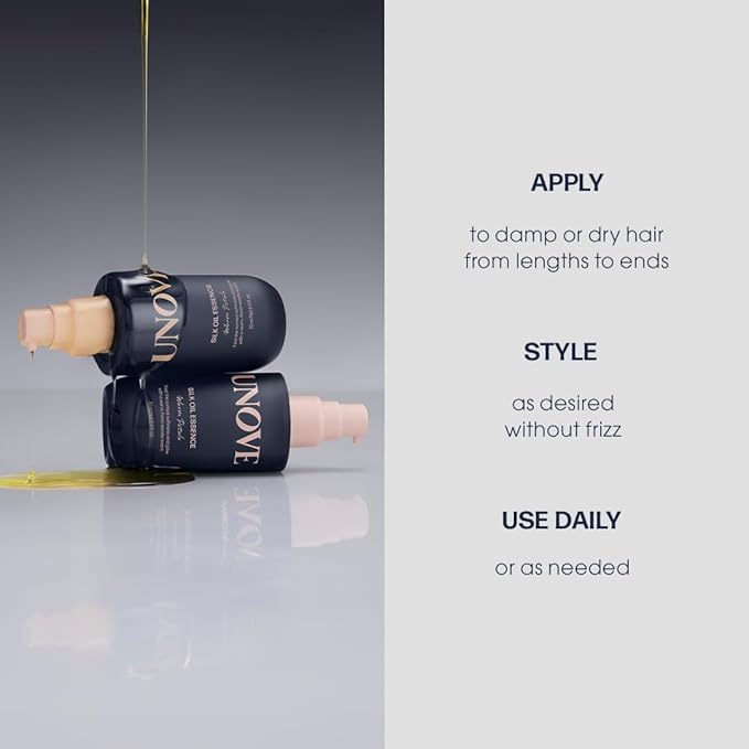 Silk Oil Essence Hair Serum 70ml/2.4fl.oz | Nourishing Hair Oil for Dry, Frizzy, and Damaged Hair | Lightweight Smoothing Serum | Frizz Control and Split End Care | Heat Protection