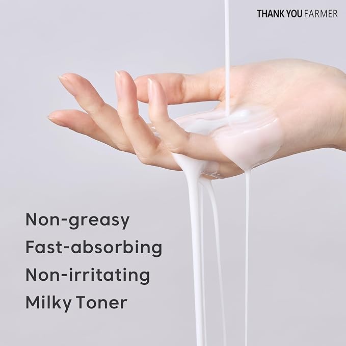 THANKYOU FARMER Rice Pure Skincare Set, Full Size Toner(7.03 fl oz) + Mini Size Ampoule(0.35 fl oz) Korean Skincare Set, Glass Skin