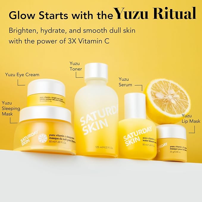 Vitamin C Serum For Face From Yuzu - Brightening Formula With Hyaluronic Acid 7 Peptide Mix And Niacinamide, Deeply Hydrate, Improve Uneven Skin Texture, Vegan, Korean Skin Care (30 ml)