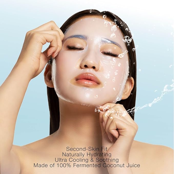 STARSKIN Red Carpet Ready Bio-Cellulose Face Mask – 1 Pack (40 g), Instant Hydration & “Glass-Skin” Glow, Coconut-Fermented Fiber, K-Beauty