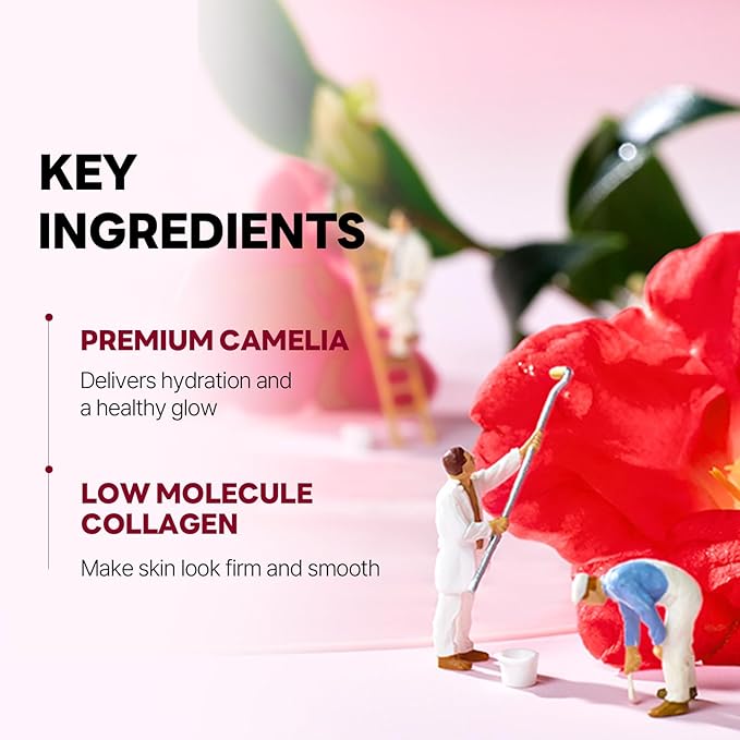 ROUND LAB Camellia Collagen Mask, 30min Hydrogel Mask, Quick Hydration, Firming&Pore Minimizing, For sensitive skin, Micro molecule collagen, Facial Mask, 34 g/1.19 Fl Oz 1ea