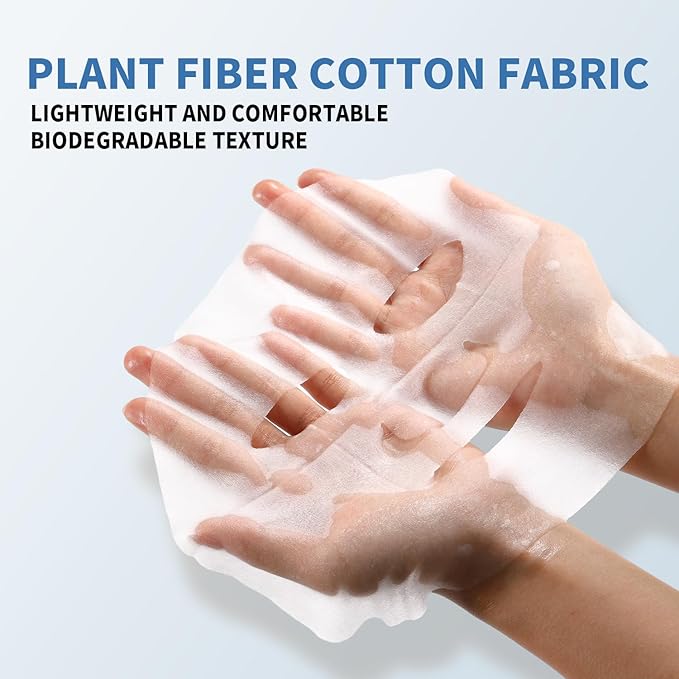 Brightening Hydrating Face Mask, Glowing & Moisturizing Face Mask with Niacinamide, Rosa Water and Arbutin, Rose Face Mask For All skin types, Added Fragrance Free,10 PCS