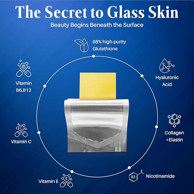 Dr. Lean Super Glutathione Max – 427mg High-Potency Glutathione Strips with Niacin, Collagen & Hyaluronic Acid | Fast-Melt ODF, Antioxidant, Skin & Liver Support, K-Beauty, Made in Korea (30 Strips)