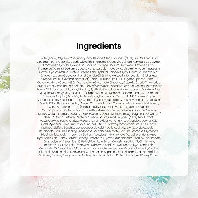 [K-Beauty] Gold Caviar Oil to Foam - All-in-One Korean Face Wash OilBased Foaming Facial Cleanser - Age-Defying, Moisturizing & Skin Firming Makeup Deep Cleansing Oil for Sagging Skin (3.88 fl oz)