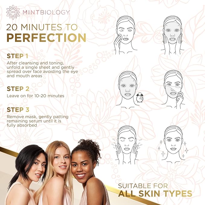 Korean Face Mask Skin Care | 5 Pcs Korean Sheet Masks for Por-Refined Glass Appearance - Hydrating, Deep Penetrating Korean Skin Care Support - Cruelty Free Sheets for all Types