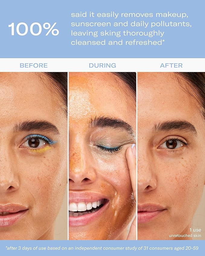 Then I Met You Living Cleansing Balm, Melts Makeup & Sunscreen, Non-Stripping Zero Residue Oil Cleanser with Seaberry, Olive, Grape Seed Oils, Vit E & Persimmon, First-Step Clean Vegan Korean Skincare