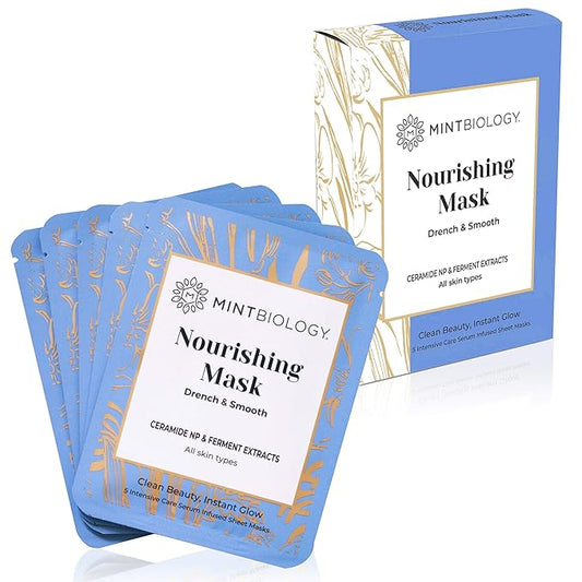 Korean Face Mask Skin Care | 5 Pcs Korean Sheet Masks for Por-Refined Glass Appearance - Hydrating, Deep Penetrating Korean Skin Care Support - Cruelty Free Sheets for all Types