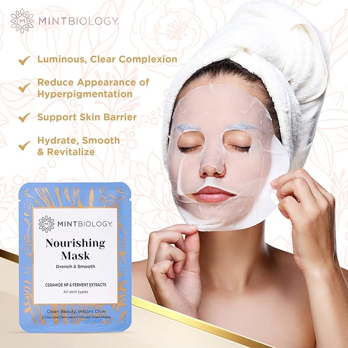 Korean Face Mask Skin Care | 5 Pcs Korean Sheet Masks for Por-Refined Glass Appearance - Hydrating, Deep Penetrating Korean Skin Care Support - Cruelty Free Sheets for all Types